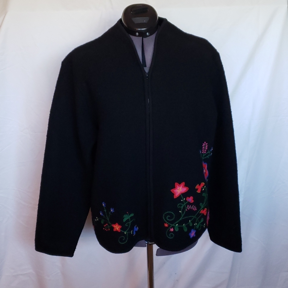 Pendleton embroidered wool sweater